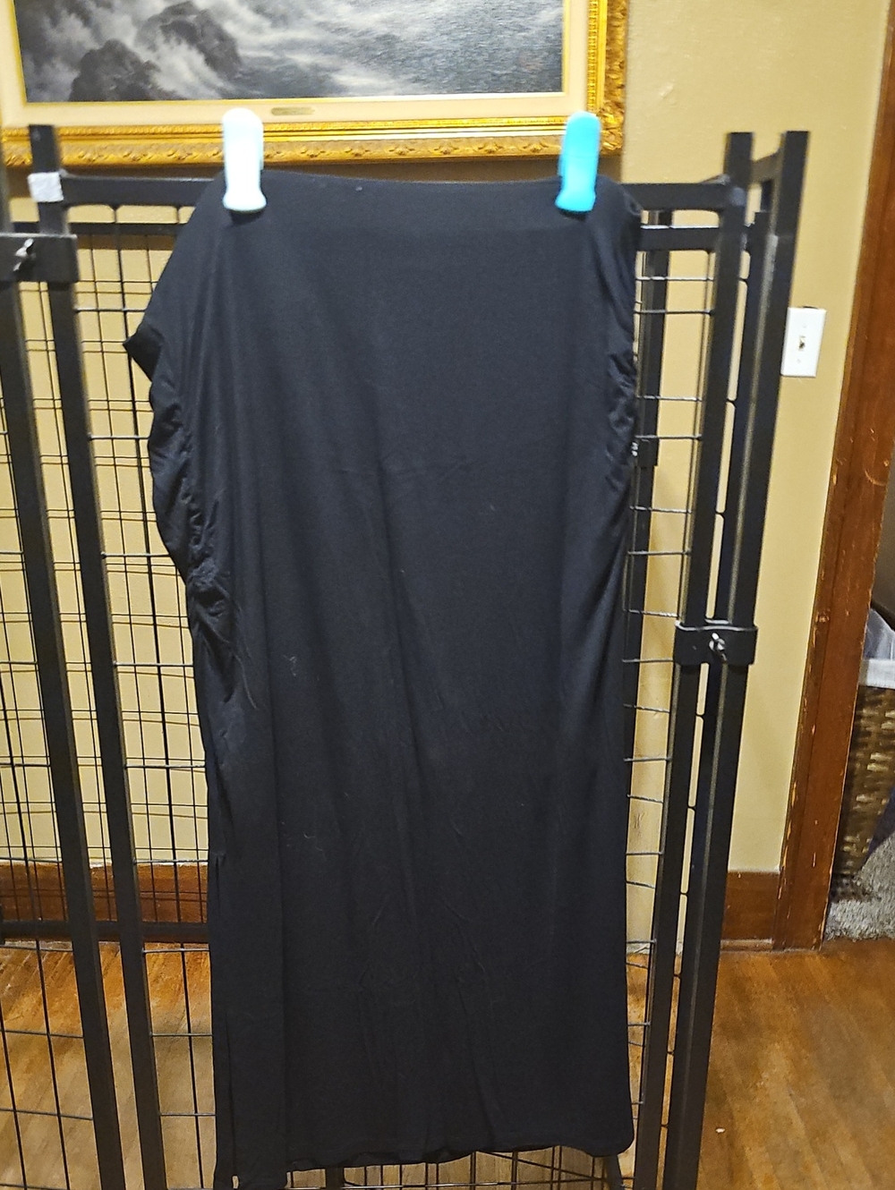 Old Navy Black Maxi Skirt with Side Ruching